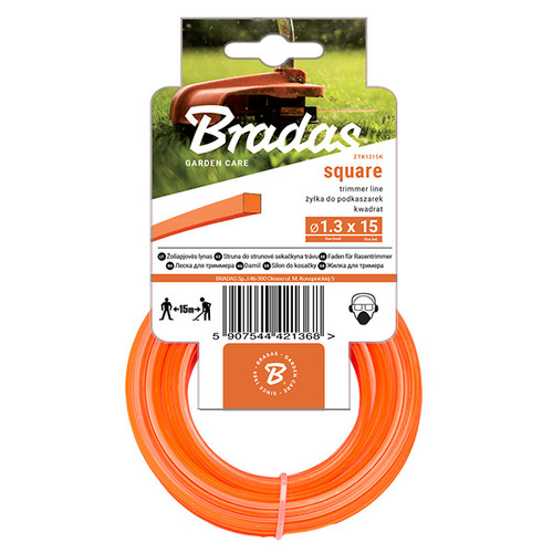 Żyłka TRIMMER, kwadrat, karta 2,7mm x 100m 1