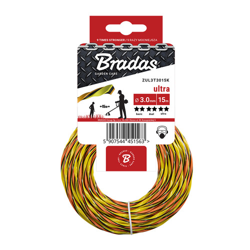 Żyłka ULTRA L3 twist, 2,4x15m / karta 1