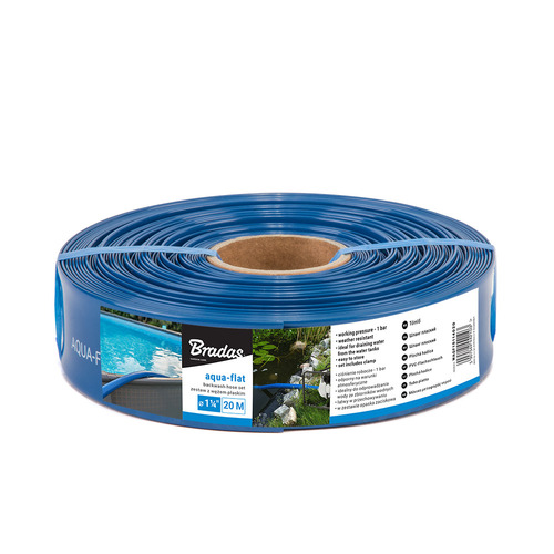Wąż płaski AQUA - FLAT PE/EVA w zestawie z opaską W.P.1 - 1 1/4" - 10m 1