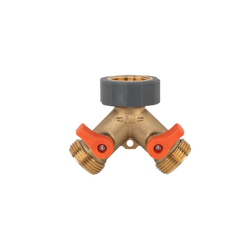 BRASS SOFT Rozdzielacz 2-drożny GW 3/4"-GZ 3/4" z zaworami 1