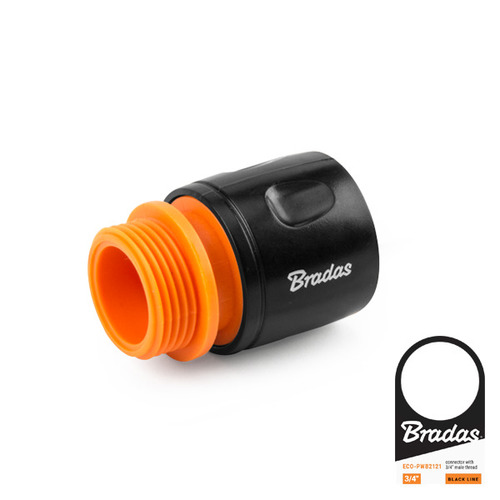 BLACK LINE Szybkozłącze bez stopu -  gwint zewnętrzny 3/4" 1