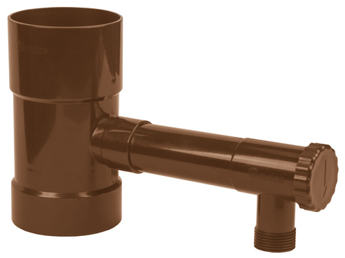 Zbieracz / łapacz wody deszczowej z zaworem - 80mm / BRĄZOWY 1