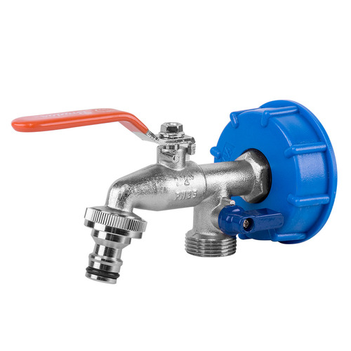 Zestaw - IBC nakrętka S60x6, kran z wyjściami na 2 x GZ 3/4" + 2 nyple 1