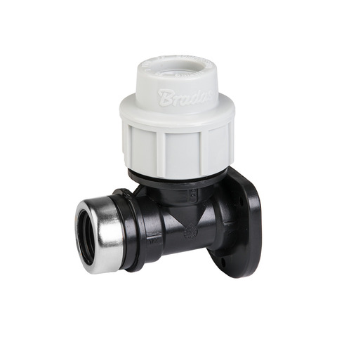 PN16 Kolanko ścienne do rur PE 25mm / GW 3/4" 1