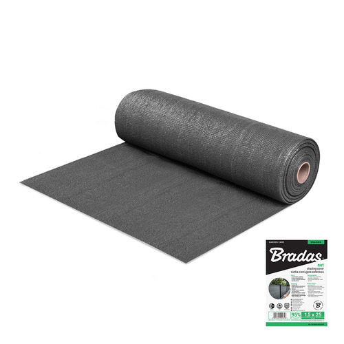 Siatka cieniująco-osłonowa 95%,1,2x10m, 200g - szare 1