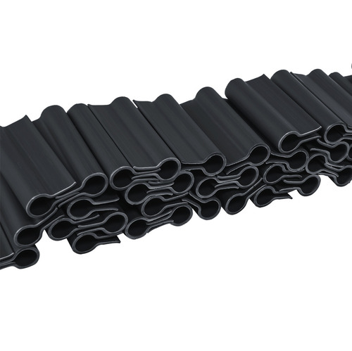 Klipsy do taśm ogrodzeniowych SOLID-  ciemnoszare 4,75cm / 40szt. 1