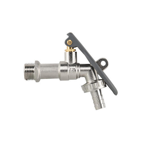 Kran z zaworem GZ 1/2" x GZ 3/4" i przyłączem na wąż 13mm LEVER LOCK 1
