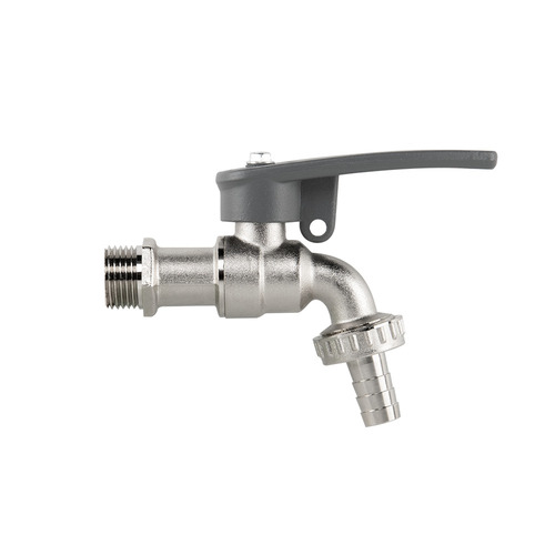 Kran z zaworem GZ 1/2" x GZ 3/4" i przyłączem na wąż 13mm SIDE LOCK 1