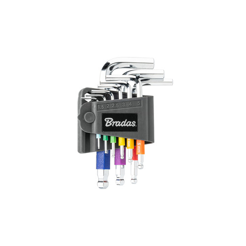 Zestaw kluczy imbusowych z kulką HX 1,5-10 mm 9 szt. multicolour / short 1