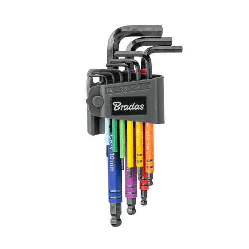 Zestaw kluczy imbusowych z kulką  HX 1,5-10 mm 9 szt. multicolour / long 1