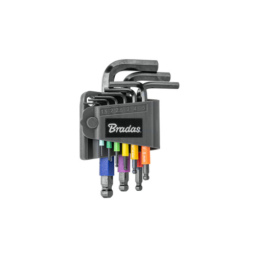 Zestaw kluczy imbusowych z kulką  HX 1,5-10 mm 9 szt. multicolour / short 1