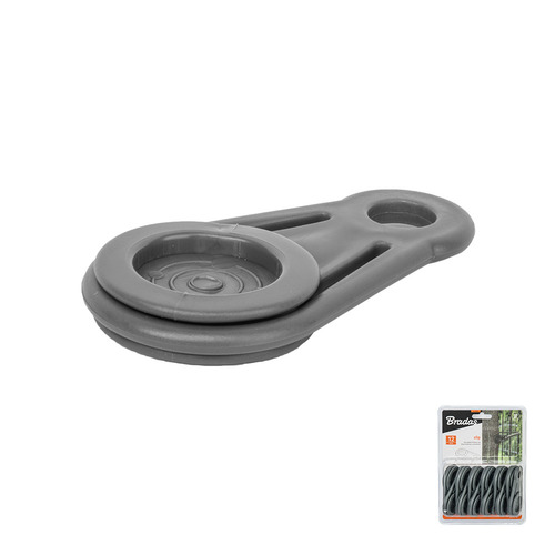 BUNGEE CORD CLIPS klips oczkowy z uchwytem - blister grey 1
