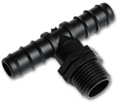 Trójnik GZ 3/4", 2x wtyk na wąż 20mm 1