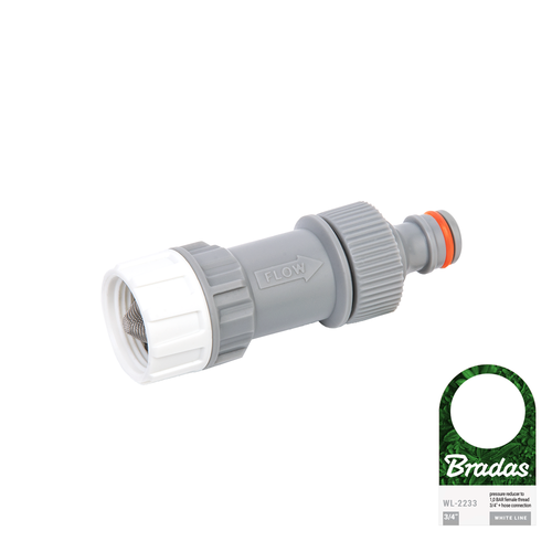 WHITE LINE Reduktor ciśnienia do 1,0 BAR z filtrem siatkowym GW3/4" i nyplem na wąż 1