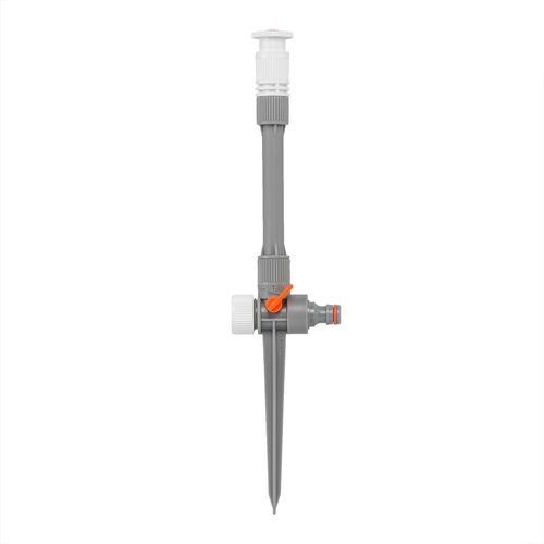 WHITE LINE Zraszacz regulowany 0-360°, z zaworem i przedłużką, 27 cm, na kolcu 1